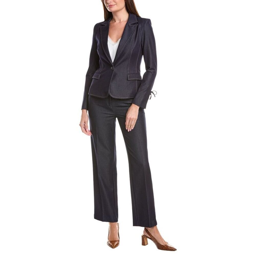 Nanette Nanette Lepore Womens  2Pc Jacket & Pant Suit Set, Blue